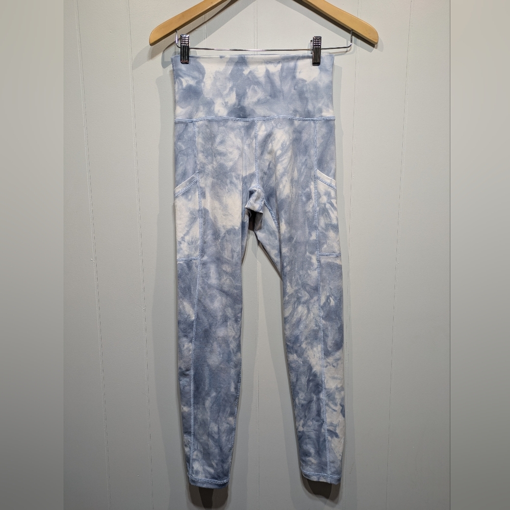 Aerie Offline Tie Dye Legging Size‎ Medium Blue White - Picture 7 of 8
